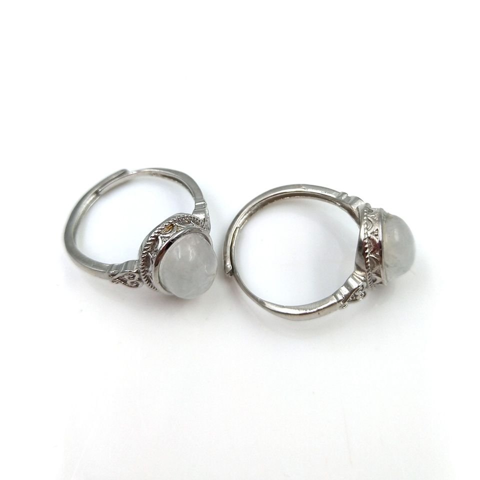 Natural Blue Sapphire Handmade Oval-Cut Silver Ring